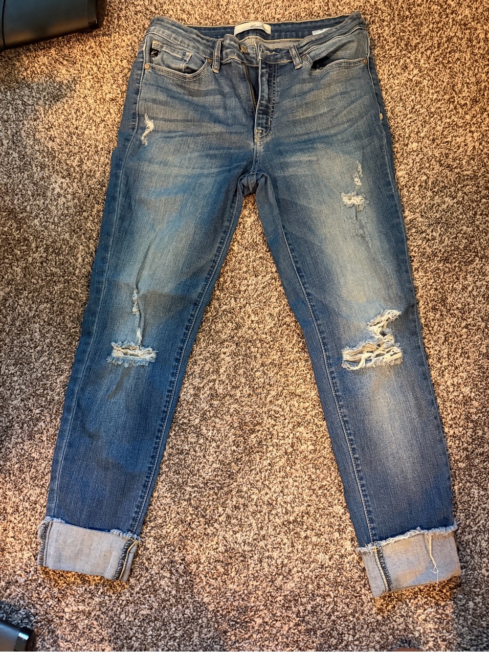 KanCan Women's Skinny Distressed Blue Jeans